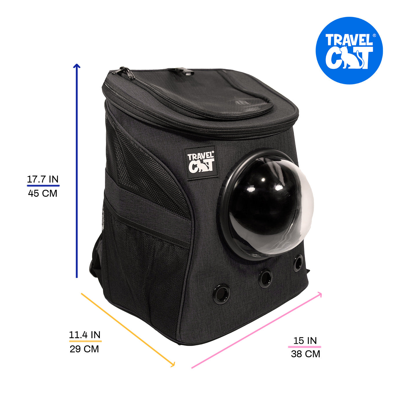 "The Fat Cat" Cat Backpack in Charcoal - For Larger Cats